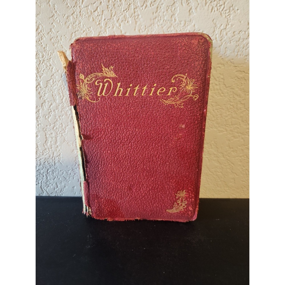 Antique‎ Book Early Whittier's Poems John Greenleaf Whittier Vintage Poetry Fair